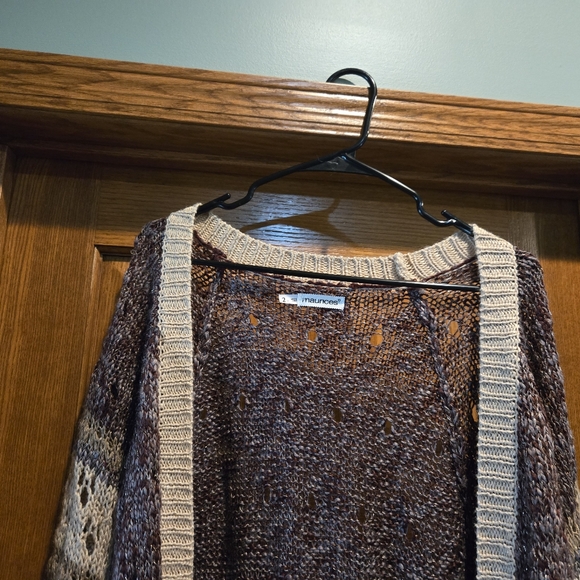 Maurices Brown and Cream Knit Sweater - Picture 4 of 13